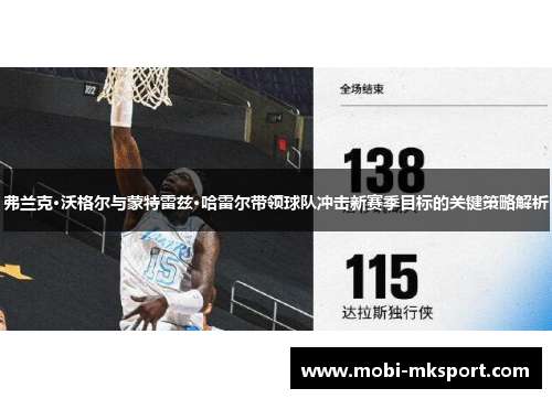 弗兰克·沃格尔与蒙特雷兹·哈雷尔带领球队冲击新赛季目标的关键策略解析